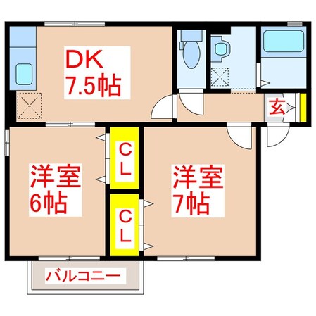 セジュール梨音の物件間取画像